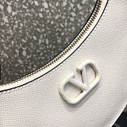 Valentino Vlogo Signature Mini Hobo Bag In White Size 20x5x12cm - 5