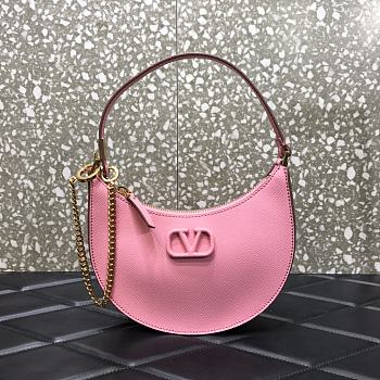 Valentino Vlogo Signature Mini Hobo Bag In Pink Size 20x5x12cm