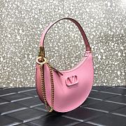 Valentino Vlogo Signature Mini Hobo Bag In Pink Size 20x5x12cm - 3