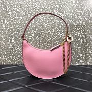 Valentino Vlogo Signature Mini Hobo Bag In Pink Size 20x5x12cm - 2