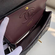Chanel Classic Flap Bag Golden Chain In Black Size 25cm - 2