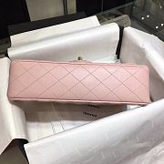 Chanel Classic Flap Bag Golden Chain In Pink Size 25cm - 2