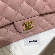 Chanel Classic Flap Bag Golden Chain In Pink Size 25cm - 3
