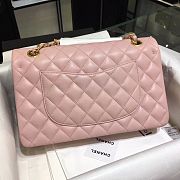 Chanel Classic Flap Bag Golden Chain In Pink Size 25cm - 4