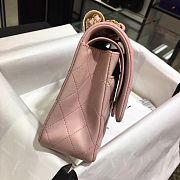 Chanel Classic Flap Bag Golden Chain In Pink Size 25cm - 5