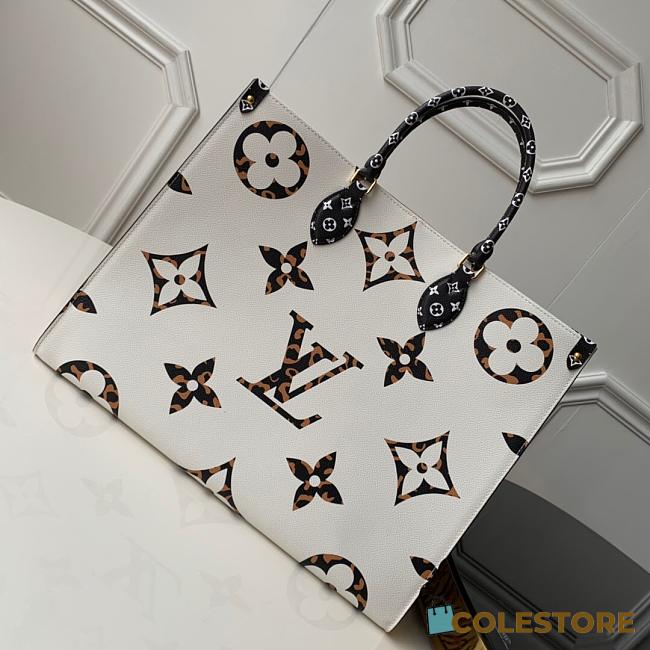 Louis Vuitton Onthego 2Sides With White&Brown M44675 Size 41x31x19cm - 1