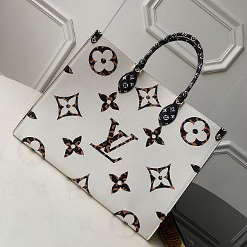 Louis Vuitton Onthego 2Sides With White&Brown M44675 Size 41x31x19cm