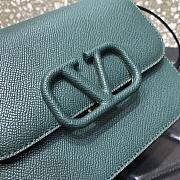 Valentino Small Garavani VLogo Signature With Blue Calfskin UW0P0 Size 22x11x17cm - 6