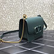 Valentino Small Garavani VLogo Signature With Blue Calfskin UW0P0 Size 22x11x17cm - 4
