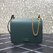 Valentino Small Garavani VLogo Signature With Blue Calfskin UW0P0 Size 22x11x17cm - 2