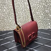 Valentino Small Garavani VLogo Signature With Wine Red Calfskin UW0P0 Size 11x6x10cm - 6