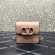 Valentino Small Garavani VLogo Signature With Pink Calfskin UW0P0 Size 11x6x10cm - 1
