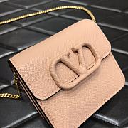 Valentino Small Garavani VLogo Signature With Pink Calfskin UW0P0 Size 11x6x10cm - 2