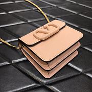 Valentino Small Garavani VLogo Signature With Pink Calfskin UW0P0 Size 11x6x10cm - 4
