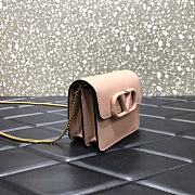 Valentino Small Garavani VLogo Signature With Pink Calfskin UW0P0 Size 11x6x10cm - 6
