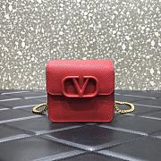 Valentino Small Garavani VLogo Signature With Red Calfskin UW0P0 Size 11x6x10cm - 1