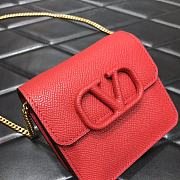 Valentino Small Garavani VLogo Signature With Red Calfskin UW0P0 Size 11x6x10cm - 2