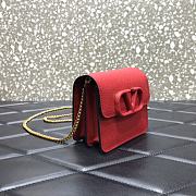 Valentino Small Garavani VLogo Signature With Red Calfskin UW0P0 Size 11x6x10cm - 4