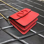 Valentino Small Garavani VLogo Signature With Red Calfskin UW0P0 Size 11x6x10cm - 5