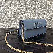 Valentino Garavani Mini Vlogo Crossbody Bag In Blue WP0S9 Size 20x5.5x10cm - 4