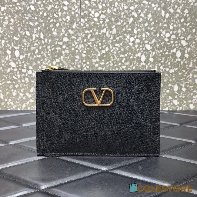 Valentino Garavani VLogo Wallet In Black Size 19x13x3cm - 1