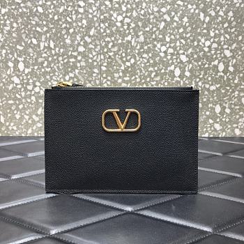 Valentino Garavani VLogo Wallet In Black Size 19x13x3cm
