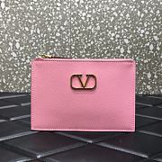 Valentino Garavani VLogo Wallet In Pink Size 19x13x3cm - 1