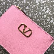 Valentino Garavani VLogo Wallet In Pink Size 19x13x3cm - 2