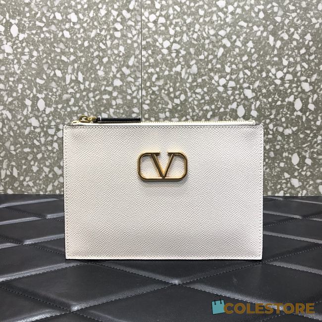 Valentino Garavani VLogo Wallet In White Size 19x13x3cm - 1