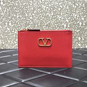 Valentino Garavani VLogo Wallet In Red Size 19x13x3cm - 1