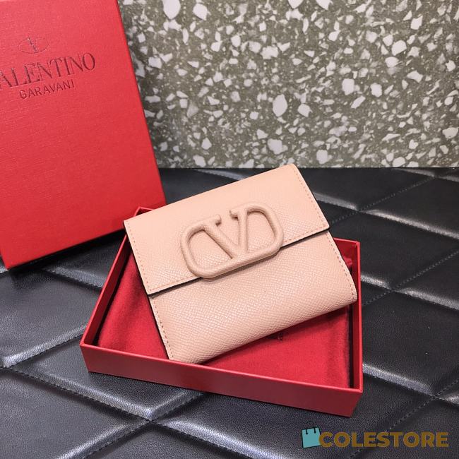 Valentino Garavani Vsling Wallet In Pink WP0S9 Size: 11.5x3x10cm - 1