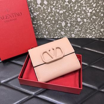 Valentino Garavani Vsling Wallet In Pink WP0S9 Size: 11.5x3x10cm