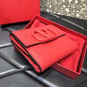 Valentino Garavani Vsling Wallet In Red WP0S9 Size: 11.5x3x10cm - 6