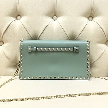 Valentino Garavani Rockstub Clutch In Blue WP026 28cm