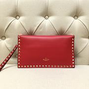 Valentino Garavani Rockstub Clutch In Red WP026 28cm - 5