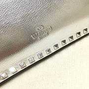 Valentino Garavani Rockstub Clutch In Silver WP026 28cm - 5