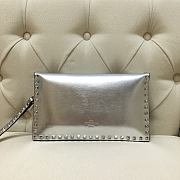 Valentino Garavani Rockstub Clutch In Silver WP026 28cm - 2