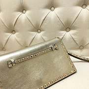 Valentino Garavani Rockstub Clutch In Light Gold WP026 28cm - 6