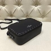 Valentino Camera Bag Plain Weave Calfskin Size 18x6x12cm - 6