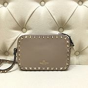 Valentino Camera Bag Plain Weave Calfskin In White Size 18x6x12cm - 2