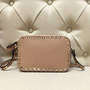 Valentino Camera Bag Plain Weave Calfskin In Beige Size 18x6x12cm - 1
