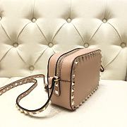 Valentino Camera Bag Plain Weave Calfskin In Beige Size 18x6x12cm - 5