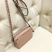 Valentino Camera Bag Plain Weave Calfskin In Beige Size 18x6x12cm - 4
