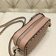 Valentino Camera Bag Plain Weave Calfskin In Beige Size 18x6x12cm - 3