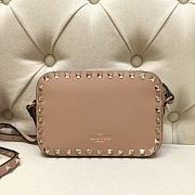 Valentino Camera Bag Plain Weave Calfskin In Beige Size 18x6x12cm - 2
