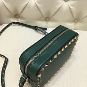 Valentino Camera Bag Plain Weave Calfskin In Green Size 18x6x12cm - 6