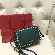 Valentino Camera Bag Plain Weave Calfskin In Green Size 18x6x12cm - 4