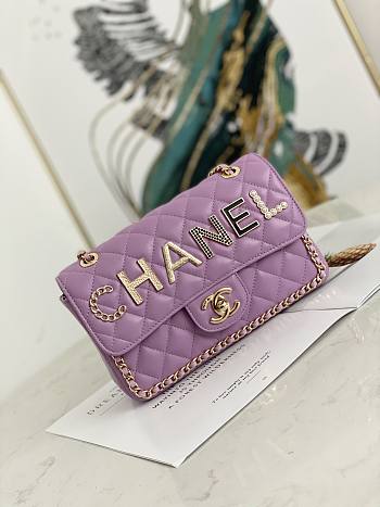 Chanel Medium Iconic Flap Bag Logo 9913 Size 23x14x7cm