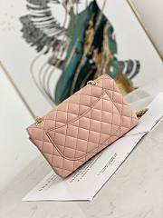 Chanel Medium Iconic Flap Bag Logo In Pink 9913 Size 23x14x7cm  - 5