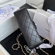 Chanel Classic Dinamond Flap Bag In Black AS2326 Size: 20x12x6cm. - 5